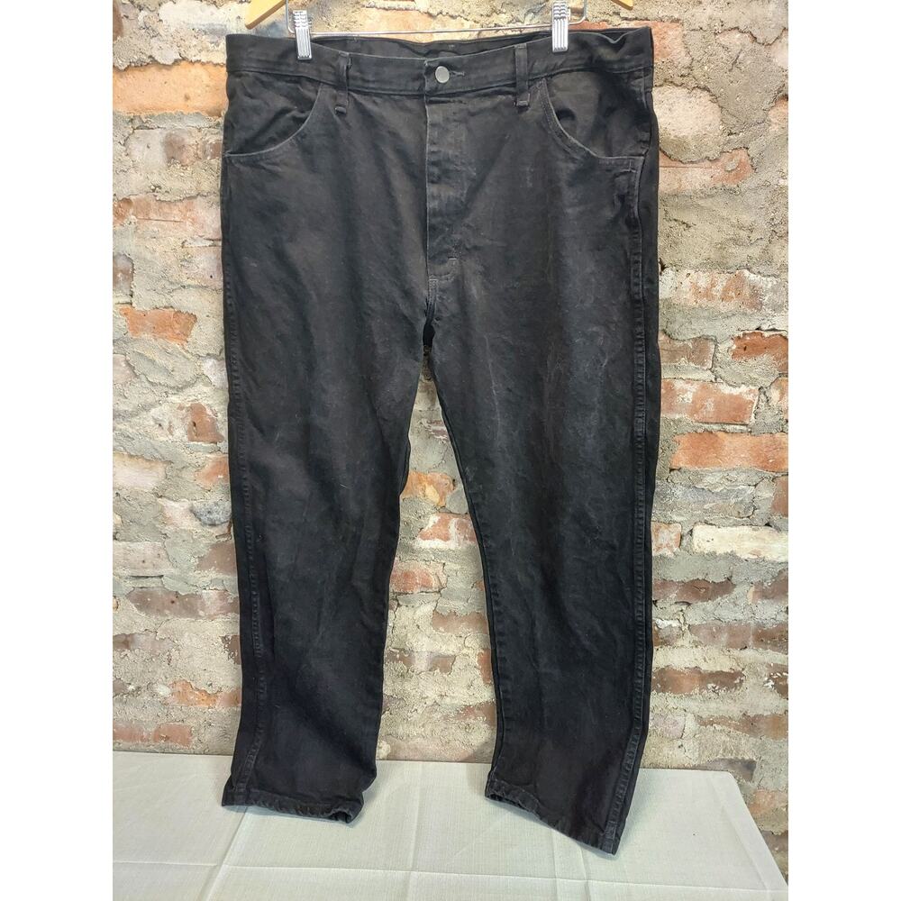 Rustler Mens Jeans 40x30 Black Denim Pants Classic Fit Cotton Workwear